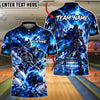 BlueJose Bowling And Pins Armored Knight Warrior Thunder Lightning Cosmic Pins Strike Artwork Customized Name, Team Name 3D Shirt (4 Colors)