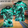 BlueJose Bowling And Pins Armored Knight Warrior Thunder Lightning Cosmic Pins Strike Artwork Customized Name, Team Name 3D Shirt (4 Colors)