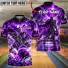 BlueJose Bowling And Pins Armored Knight Warrior Thunder Lightning Cosmic Pins Strike Artwork Customized Name, Team Name 3D Shirt (4 Colors)