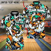 BlueJose Bowling And Pins Hip Hop Duck Mascot Cap Chain Urban Graffiti Pins Artwork Customized Name, Team Name 3D Shirt (4 Colors)