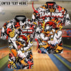 BlueJose Bowling And Pins Hip Hop Duck Mascot Cap Chain Urban Graffiti Pins Artwork Customized Name, Team Name 3D Shirt (4 Colors)