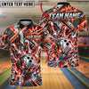 BlueJose Bowling And Pins Cyber Skull Crown Geometric Grid Lines Pins Strike Artwork Customized Name, Team Name 3D Shirt (4 Colors)