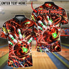 BlueJose Bowling And Pins Cosmic Galaxy Space Planet Orbital Energy Pins Strike Artwork Customized Name, Team Name 3D Shirt (4 Colors)