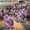 BlueJose Bowling And Pins Electric Lightning Storm Energy Flash Shattered Pins Artwork Artwork Customized Name, Team Name 3D Shirt (4 Colors)