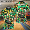 BlueJose Bowling And Pins Royal King Crown Evil Ball Shield Fleur De Lis Pins Artwork Customized Name, Team Name 3D Shirt (4 Colors)
