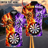 BlueJose Darts Fire And Ice Hornet Wasp Dual Element Target Board Graphic Personalized Name, Team Name Unisex Shirt (4 Colors)