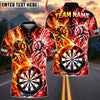 BlueJose Darts Fire And Ice Hornet Wasp Dual Element Target Board Graphic Personalized Name, Team Name Unisex Shirt (4 Colors)