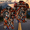 BlueJose Darts Wild Panther Claws Scratch Dartboard Pattern Graphic Personalized Name, Team Name Unisex Shirt (4 Colors)