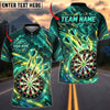 BlueJose Darts Cyber Electric Honeycomb Grid Flying Darts Target Board Graphic Personalized Name, Team Name Unisex Shirt (4 Colors)