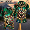 BlueJose Darts Royal Baroque Golden Filigree Crown Target Board Personalized Name, Team Name Unisex Shirt (4 Colors)