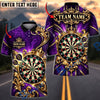 BlueJose Darts Royal Baroque Golden Filigree Crown Target Board Personalized Name, Team Name Unisex Shirt (4 Colors)