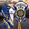 BlueJose Darts Royal Crown Golden Filigree Stars Target Board Graphic Personalized Name, Team Name Unisex Shirt (4 Colors)