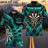 BlueJose Darts Matrix Cyber Lines Smoke Energy Flying Darts Target Board Graphic Personalized Name, Team Name Unisex Shirt (4 Colors)