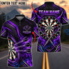 BlueJose Darts Matrix Cyber Lines Smoke Energy Flying Darts Target Board Graphic Personalized Name, Team Name Unisex Shirt (4 Colors)