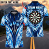BlueJose Darts Ice Crystal Frost Energy Rays Flying Darts Target Board Personalized Name, Team Name Unisex Shirt (4 Colors)