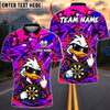BlueJose Darts Cool Duck Sunglasses Middle Finger Target Board Graffiti Artwork Personalized Name, Team Name Unisex Shirt (4 Colors)