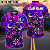 BlueJose Darts Cool Bull Sunglasses Middle Finger Target Board Graffiti Artwork Personalized Name, Team Name Unisex Shirt (4 Colors)