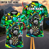 BlueJose Darts Cool Gorilla Sunglasses Middle Finger Target Board Graffiti Artwork Personalized Name, Team Name Unisex Shirt (4 Colors)