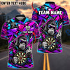 BlueJose Darts Cool Gorilla Sunglasses Middle Finger Target Board Graffiti Artwork Personalized Name, Team Name Unisex Shirt (4 Colors)