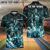 BlueJose Bowling And Pins Medieval Crusader Templar Knight Armor Ball Shattered Pins Graphic Customized Name, Team Name 3D Shirt (4 Colors)