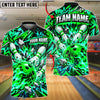 BlueJose Bowling And Pins Fiery Inferno Strike Ball Explosive Pins Broken Rocks Crown Graffiti Artwork Customized Name, Team Name 3D Shirt (4 Colors)