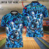 BlueJose Bowling And Pins Neon Lightning Graffiti Monster Customized Name, Team Name 3D Shirt (4 Colors)