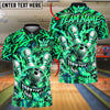 BlueJose Bowling And Pins Neon Lightning Graffiti Monster Customized Name, Team Name 3D Shirt (4 Colors)