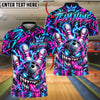 BlueJose Bowling And Pins Neon Lightning Graffiti Monster Customized Name, Team Name 3D Shirt (4 Colors)