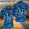 BlueJose Bowling And Pins Toxic Graffiti Monster Customized Name, Team Name 3D Shirt (4 Colors)