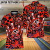 BlueJose Bowling And Pins Toxic Graffiti Monster Customized Name, Team Name 3D Shirt (4 Colors)