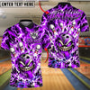 BlueJose Bowling And Pins Electric Lightning Monster Customized Name, Team Name 3D Shirt (6 Colors)