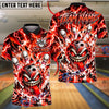 BlueJose Bowling And Pins Electric Lightning Monster Customized Name, Team Name 3D Shirt (6 Colors)
