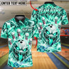 BlueJose Bowling And Pins Crystal Lightning Monster Customized Name, Team Name 3D Shirt (4 Colors)
