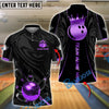 BlueJose Bowling And Pins Crowned King Customized Name, Team Name 3D Shirt (4 Colors)