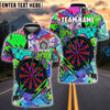 BlueJose Darts Urban Graffiti Dartboard Fire Personalized Name, Team Name Shirt (4 Colors)