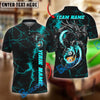 BlueJose Billiards Yin And Yang 8 & 9-Ball Flame Lightning Personalized Name Shirt (4 Colors)