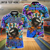 BlueJose Bowling And Pins “Split Personality” Graffiti Style Customized Name, Team Name 3D Shirt (4 Colors)