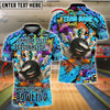 BlueJose Bowling And Pins “Split Personality” Graffiti Style Customized Name, Team Name 3D Shirt (4 Colors)