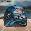 BlueJose Fishing Deep Blue Ocean Patch Personalized Name Classic 3D Cap Personalized Cap (13 Breeds)