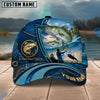 BlueJose Fishing Deep Blue Ocean Patch Personalized Name Classic 3D Cap Personalized Cap (13 Breeds)