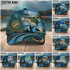 BlueJose Fishing Deep Blue Ocean Patch Personalized Name Classic 3D Cap Personalized Cap (13 Breeds)