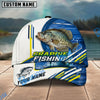 BlueJose Fishing White Multi Line Pattern Personalized Name Classic 3D Cap Personalized Cap (13 Breeds)