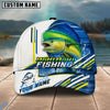 BlueJose Fishing White Multi Line Pattern Personalized Name Classic 3D Cap Personalized Cap (13 Breeds)