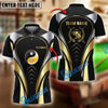 BlueJose Billiards Yin And Yang Ball 89 Prestige Personalized Name Shirt (4 Colors)