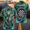 BlueJose Darts Lightning Dragon Dartboard Personalized Name, Team Name Unisex Shirt (4 Colors)