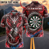 BlueJose Darts Lightning Dragon Dartboard Personalized Name, Team Name Unisex Shirt (4 Colors)
