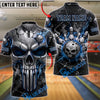 BlueJose Bowling And Pins Punisher Skull Industrial Gear Dartboard Customized Name, Team Name 3D Shirt (4 Colors)
