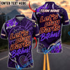 BlueJose Darts Let's Play Darts Bitches Orange Blue Swirl Pattern Personalized Name, Team Name Unisex Shirt (4 Colors)