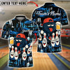 BlueJose Bowling And Pins Funny Beer Customized Name, Team Name 3D Shirt (4 Colors)