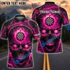 BlueJose Darts Skull Thunder Lightning Multicolor Options Personalized Name Shirt (4 Colors)